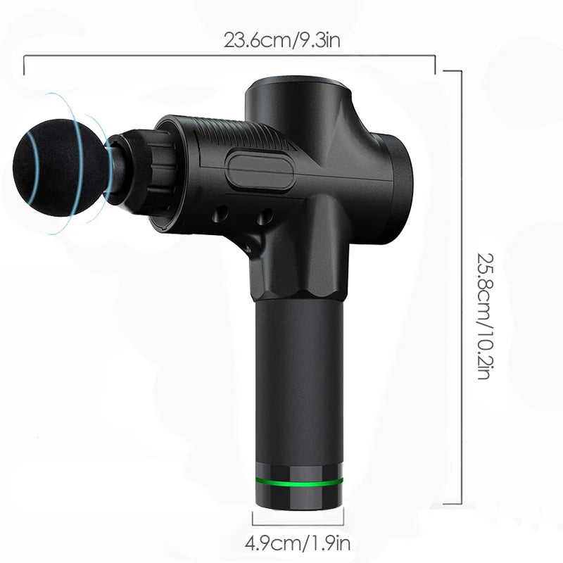 Deep Muscle Massage Gun Electric Percussion Pistol Massager for Body Neck Back Leg Fitness Tool 30 Levels