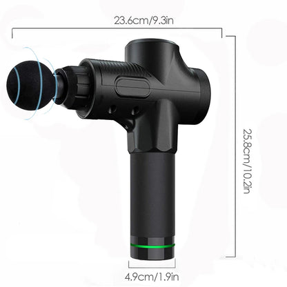 Deep Muscle Massage Gun Electric Percussion Pistol Massager for Body Neck Back Leg Fitness Tool 30 Levels